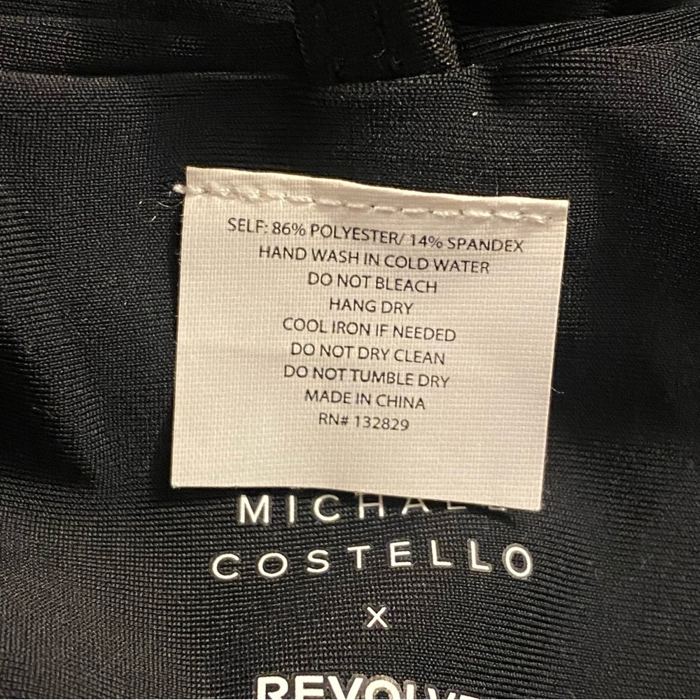 MICHAEL COSTELLO x REVOLVE black silver rings Naja One Piece high cut swimsuit - Picture 6 of 6